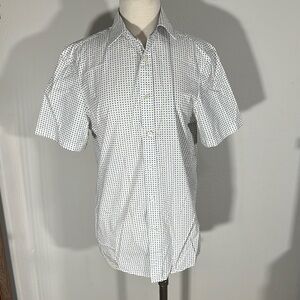 BOGO Men's White Dotted Button Down